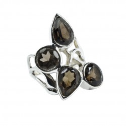 Smoky Quartz Gemstone Ring Handmade 925 Sterling Silver Ring 925 Stamped Silver Ring Jewelry