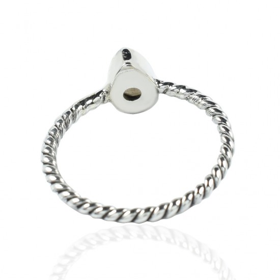 Smoky Quartz Ring Solid 925 Sterling Silver Wedding Ring Women Fashion Ring Silver Jewelry