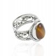 Tiger Eye Gemstone Ring Oval Shape Solid 925 Sterling Silver Handmade Ring Oxidized Silver 925 Stamped Jewelry