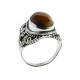 Tiger Eye Gemstone Ring Solid 925 Sterling Silver Oxidized Ring Handmade 925 Stamped Ring Jewelry