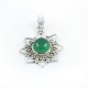Vintage Beauty Green Onyx Gemstone Pendants 925 Sterling Silver Handmade Pendants Oxidized-Silver Jewelry