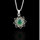 Vintage Beauty Green Onyx Gemstone Pendants 925 Sterling Silver Handmade Pendants Oxidized-Silver Jewelry