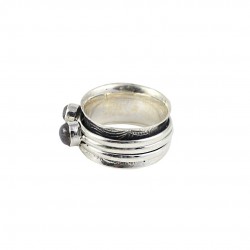 Vintage Design Genuine Labradorite Gemstone Band Ring 925 Sterling Silver Ring Handmade Wholesale Silver Jewellery