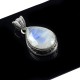 White Rainbow Moonstone Pendant Solid 925 Sterling Silver Handmade Boho Pendant Jewelry Gift For Her