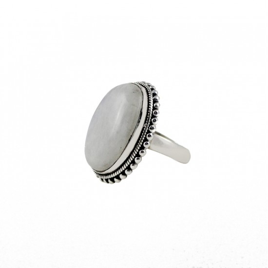 White Rainbow Moonstone Ring Handmade 925 Sterling Silver Ring Wholesale Sterling Silver Ring Jewelry