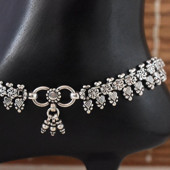 Attractive !! Handmade Plain Silver 925 Sterling Silver Anklet