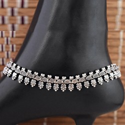 Elegant !! Plain Silver 925 Sterling Silver Anklet 