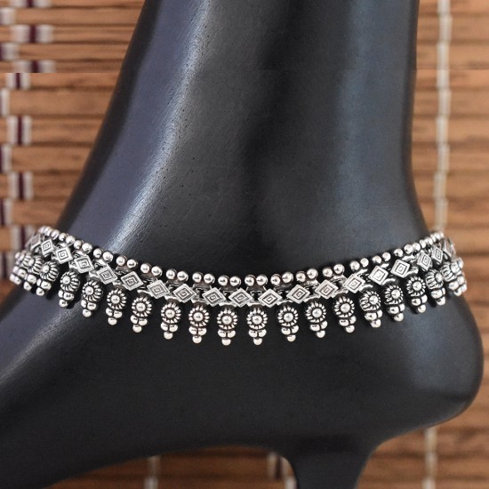 Heavy !! Plain Silver 925 Sterling Silver Anklet