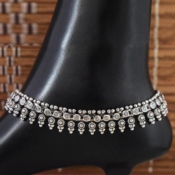 Outstanding !! Handmade Plain Silver 925 Sterling Silver Anklet