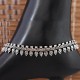 Pretty !! Double Sterling Plain Silver 925 Sterling Silver Anklet