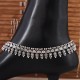 Rajasthani Handmade Plain Silver 925 Sterling Silver Anklet