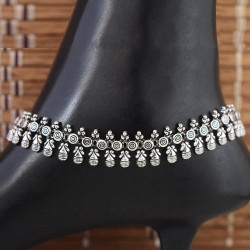 Traditional !! Handmade Plain Silver 925 Sterling Silver Anklet
