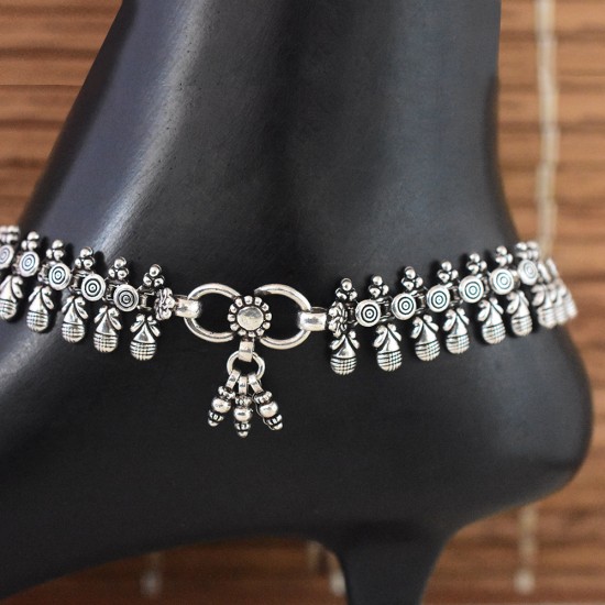Traditional !! Handmade Plain Silver 925 Sterling Silver Anklet