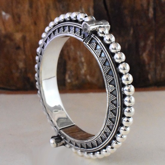 Indian Style! Plain 925 Sterling Silver Bracelet