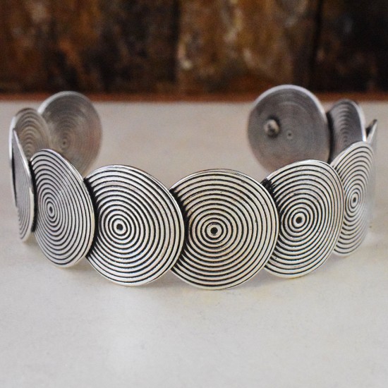 Spiral Bracelet Plain 925 sterling Silver Cuff Bracelet For Her