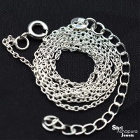 Attraction !! Cable Chain Plain Silver 925 Sterling Silver Chain