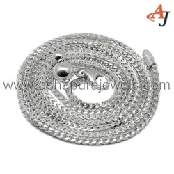 Women Fashion Jewelry Curb Chain Plain Silver 925 Sterling Silver Chain