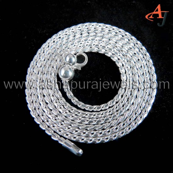 Mens Womens Solid Rope Chain Plain Silver 925 Sterling Silver Chain