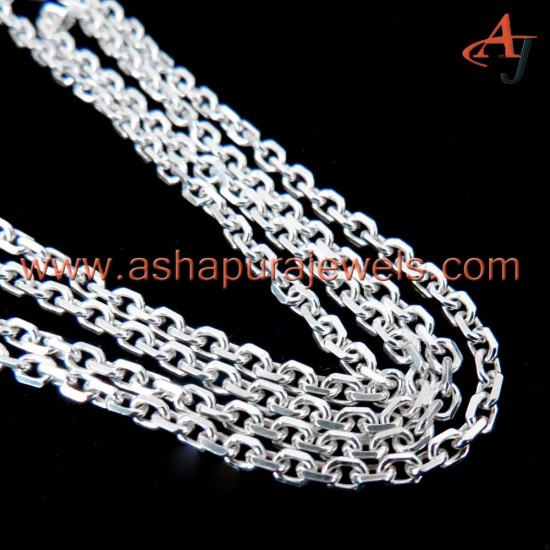 22.5 cm !! Cable Chain Plain Silver 925 Sterling Silver Chain