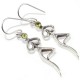 Yoga Funky Look !! Peridot Gemstone Silver Jewelry Earring