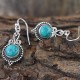 Amazing Turquoise 925 Sterling Silver  Dangle Earring