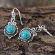 Amazing Turquoise 925 Sterling Silver  Dangle Earring