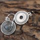 Blue Fire Labradorite Round Cabochon 925 Sterling Earring