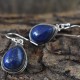 Blue Lapis Lazuli 925 Silver Dangle Earring
