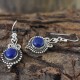 Blue Lapis Lazuli 925 Sterling Silver Dangle Earring