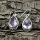 Graceful Cut Stone Amethyst 925 Sterling Silver Dangle Earring