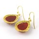 Extravagant !! Red Onyx, CZ 925 Sterling Silver Earring
