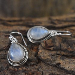 Sea Natural Rainbow Moonstone Earring For Her!!