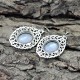 Sea Natural Rainbow Moonstone 925 Sterling Silver Earring