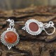 Stunning Red Onyx Silver Dangle Earring