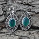 Stunning Green Onyx Cut Stone 925 Sterling Silver Earring