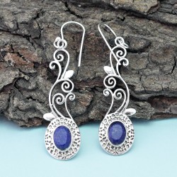 Stylish Lapis lazuli 925 Sterling Silver Earring