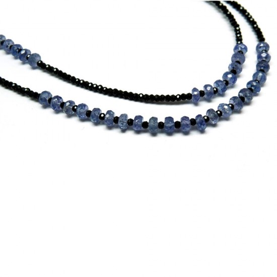 Gemstone Silver Beads !! Black Spinal Tanzanite Jewelry Beads Necklace
