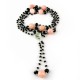 Keep Your Head High !! Black Onyx, Pink Opal 925 Sterling Silver Necklace