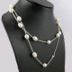 To Inspire !! White Pearl 925 Sterling Silver Necklace
