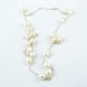 To Inspire !! White Pearl 925 Sterling Silver Necklace