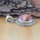 Red Sand Stone Oval Shape 925 Sterling Silver Pendant