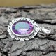 Awesome Mystic Topaz Cut Stone Silver Pendant