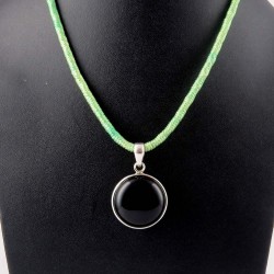 Luxurious !! Black Onyx 925 Sterling Silver Pendant
