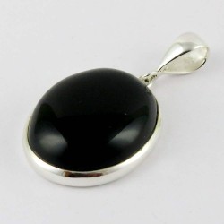 Unusual !! Black Onyx 925 Sterling Silver Pendant