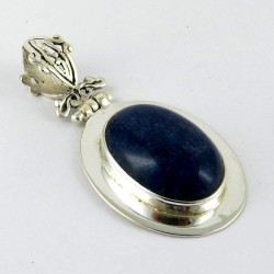 Elegant !! Blue Aventurine 925 Sterling Silver Pendant