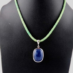 One Of The Kind !! Blue Aventurine 925 Sterling Silver Pendant