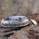 natural dendritic opal solid 925 silver pendant