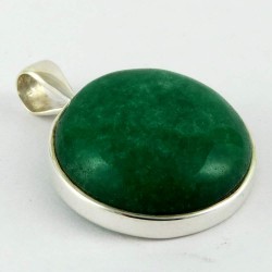 Show Time !! Green Aventurine 925 Sterling Silver Pendant
