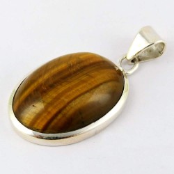 Just Perfect !! Tiger Eye 925 Sterling Silver Pendant