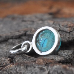 Green Turquoise 925 Sterling Silver Pendant 